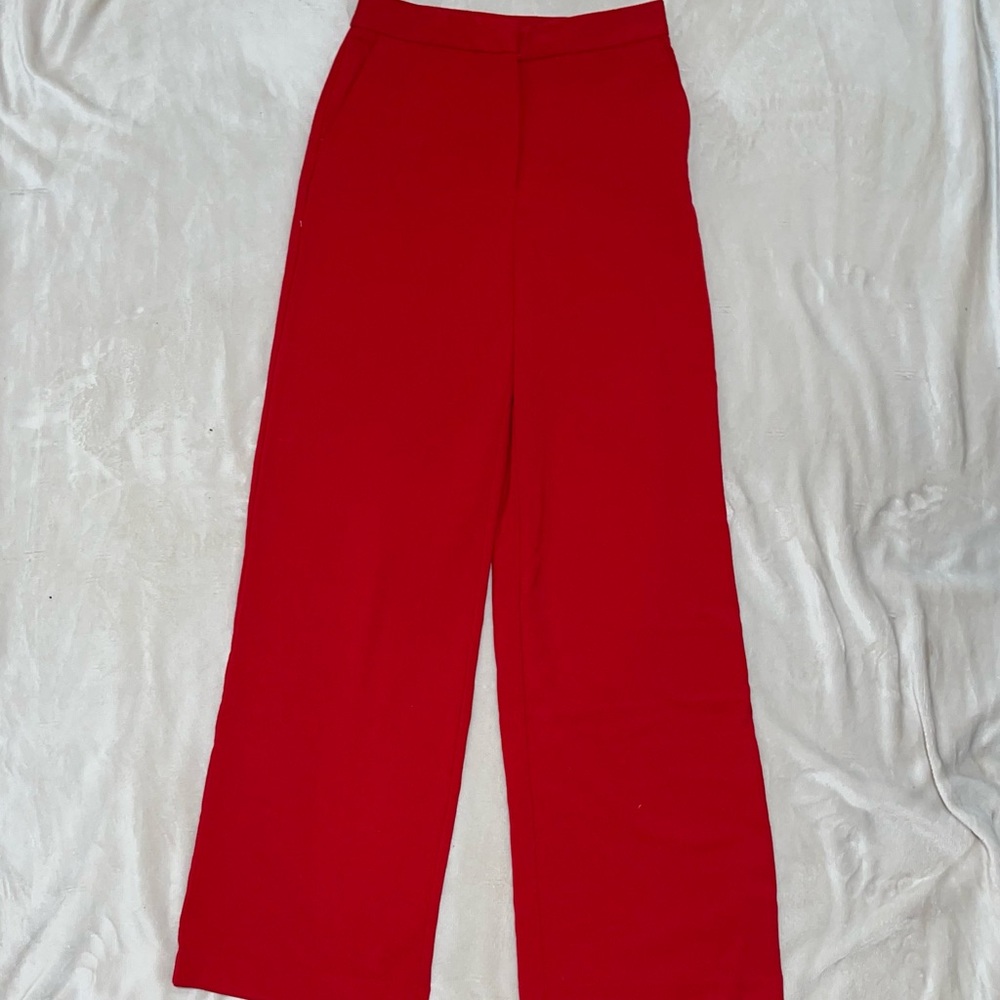 Worthington Red Wide Leg Trousers